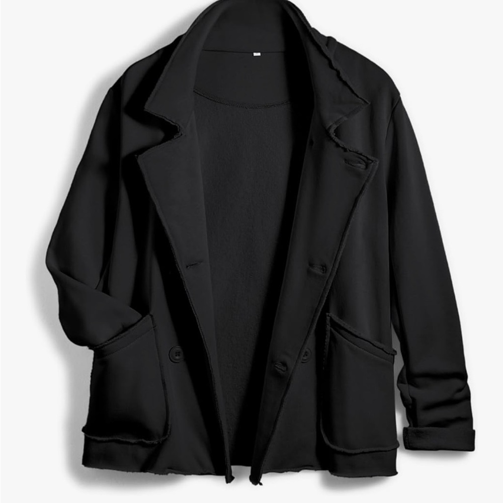 Women’s Black Double-Breasted Jacket Size XL NWT - Picture 3 of 10